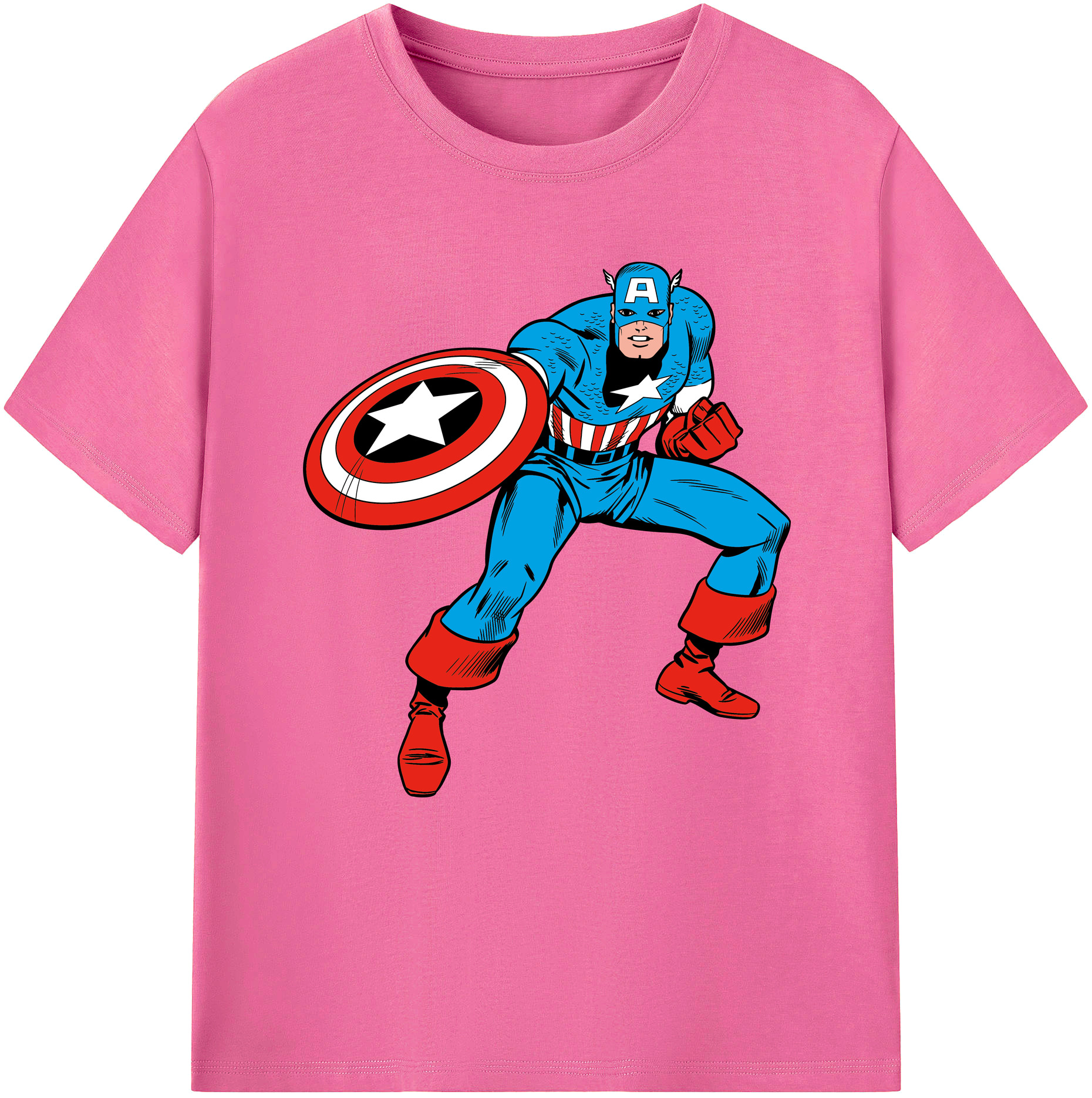 （画像用） アベンジャーズ The Avengers レディースカジュアルプリントTシャツ（綿100％）